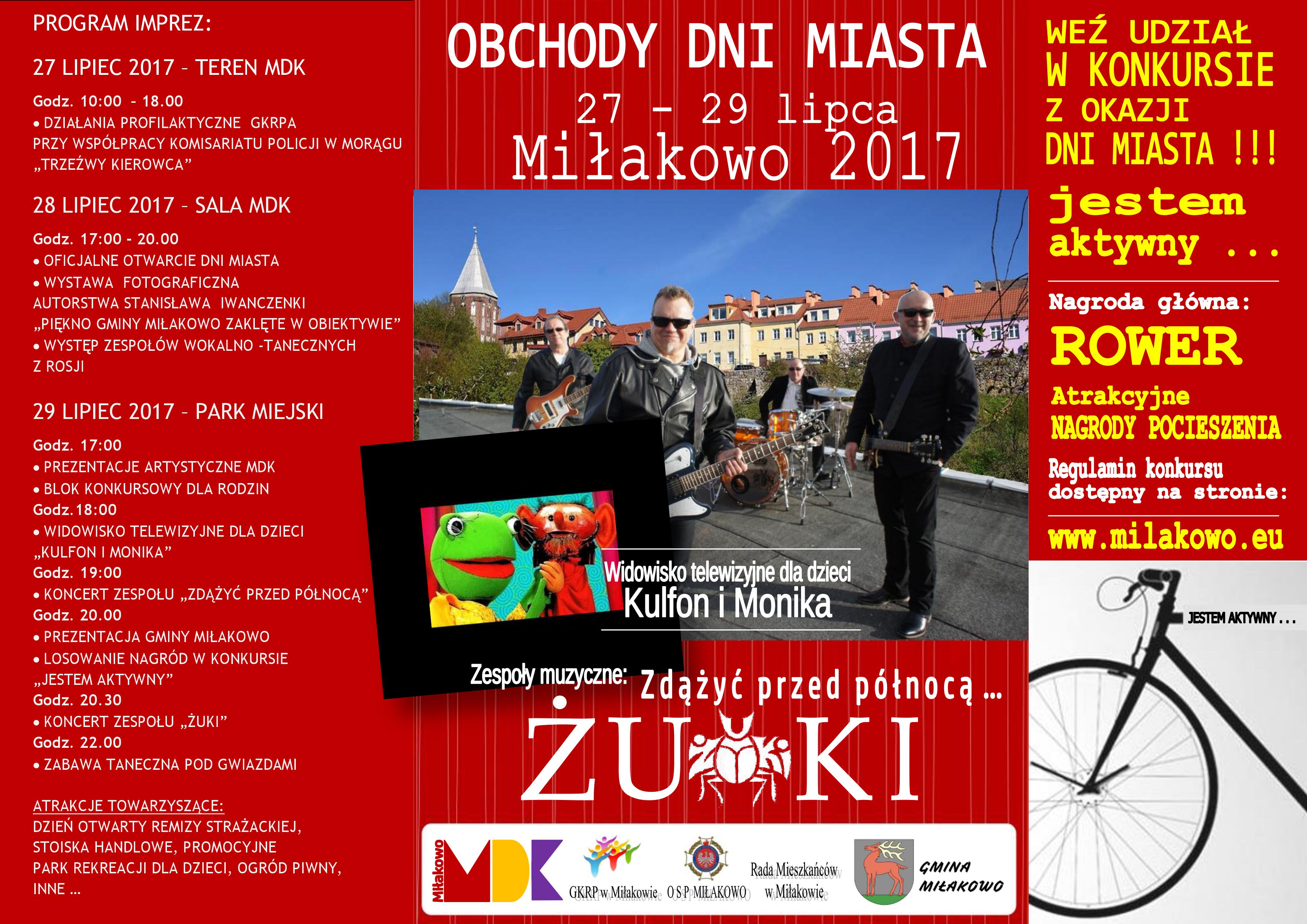 Plakat obchody Dni Miłakowo